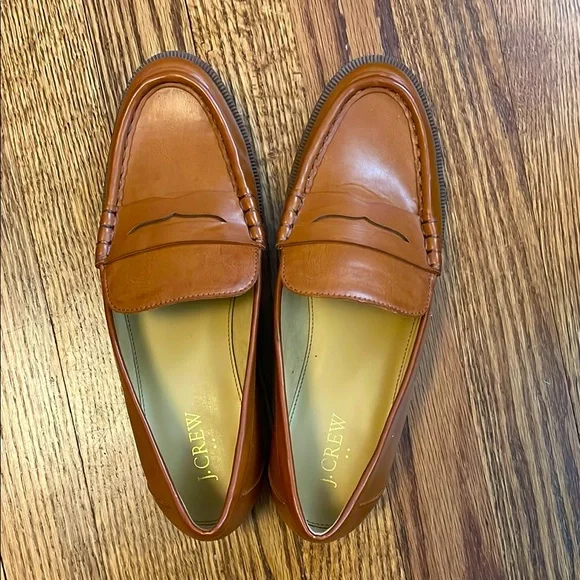 Crew Shoes J Crew Tan Slipon Loafers Classic Design Poshmark